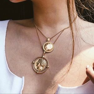 🆕 Gold-Tone Coin Layered Necklace